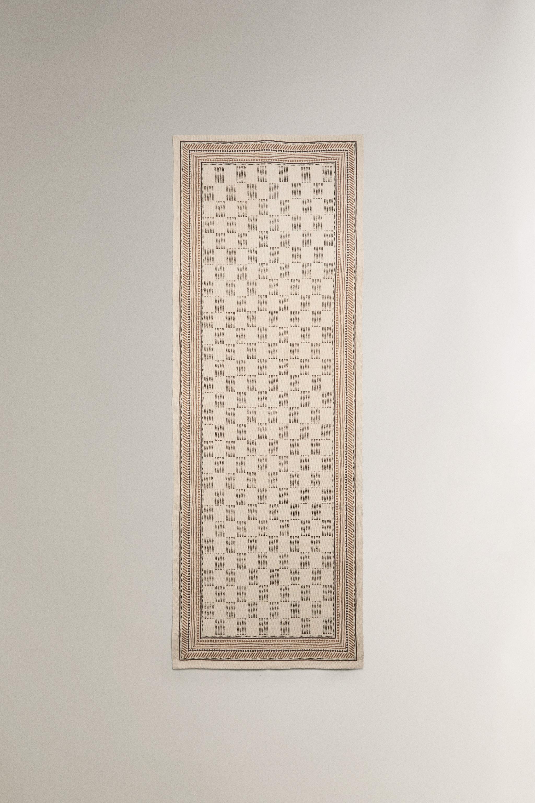 BLOCK PRINT COTTON AREA RUG